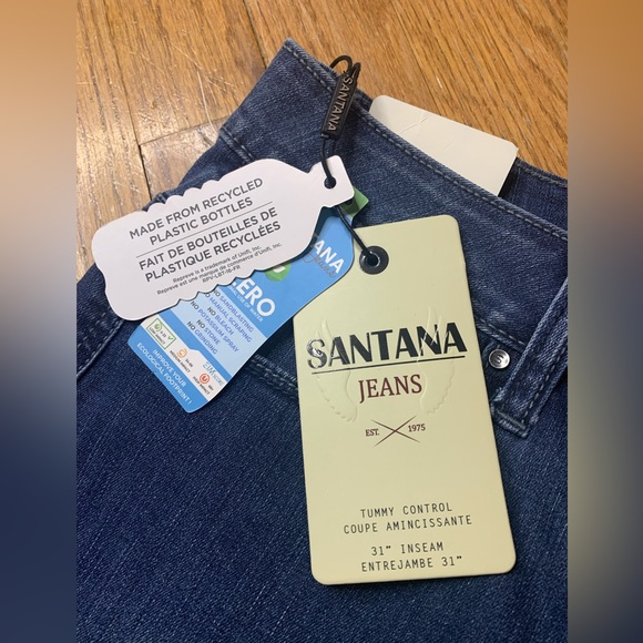 NWT Santana Jeans High Rise Slim Leg Blue Denim - Size 6 - Picture 4 of 9